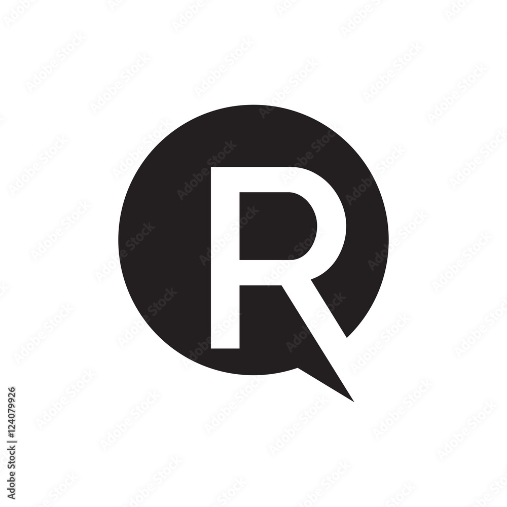 initial letter logo circle. chat consulting initial letter logo circle. chat consulting