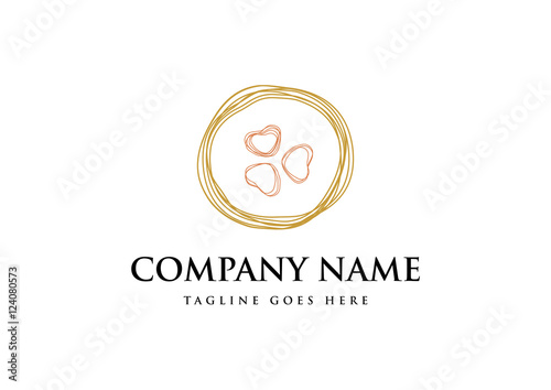 Abstract cantaloupe logo template 