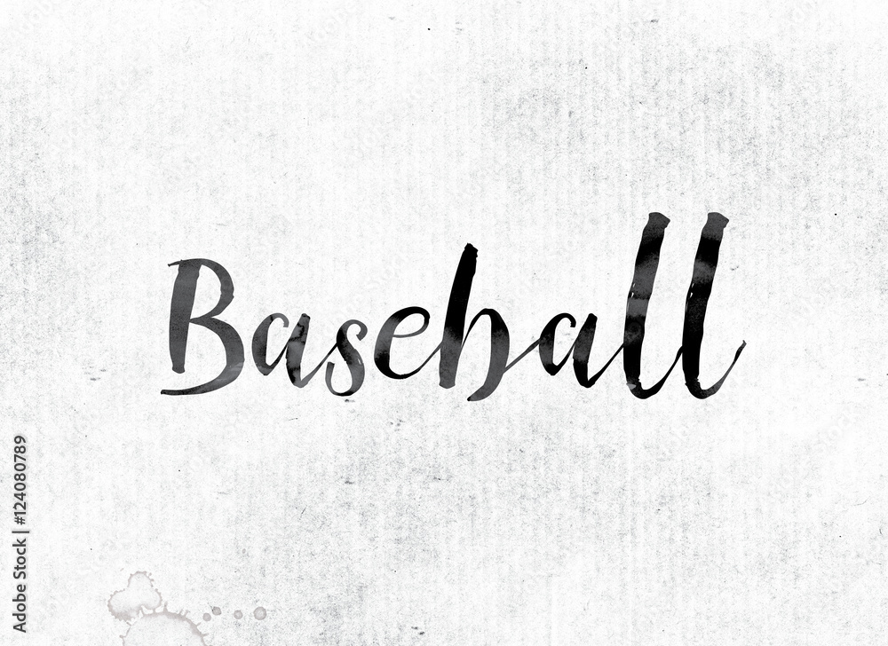 Baseball Concept Painted in Ink Baseball Concept Painted in Ink