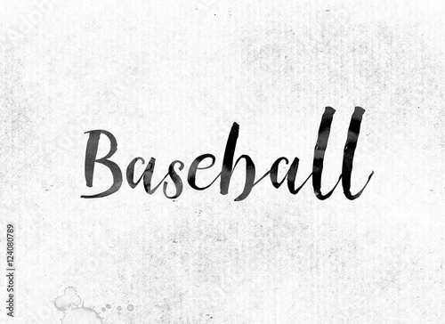 Baseball Concept Painted in Ink © enterlinedesign