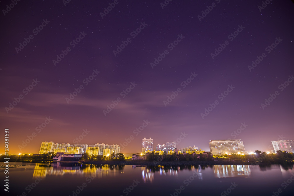The night scenery of the city