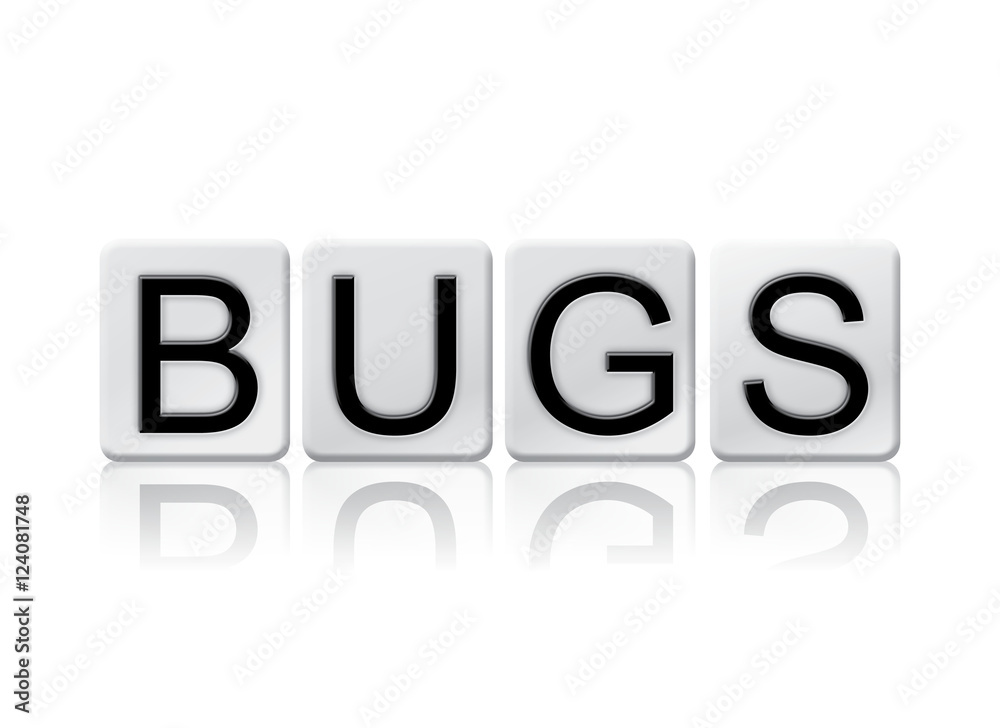 Bugs Isolated Tiled Letters Concept and Theme