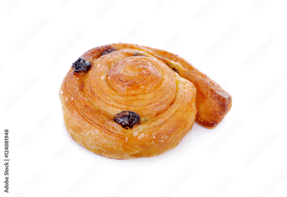 cinnamon risin bun roll swirl on white background cinnamon risin bun roll swirl on white background