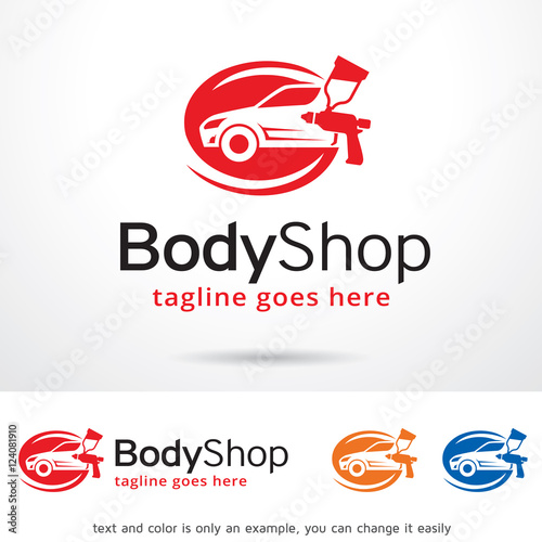 Body Shop Logo Template Design Vector