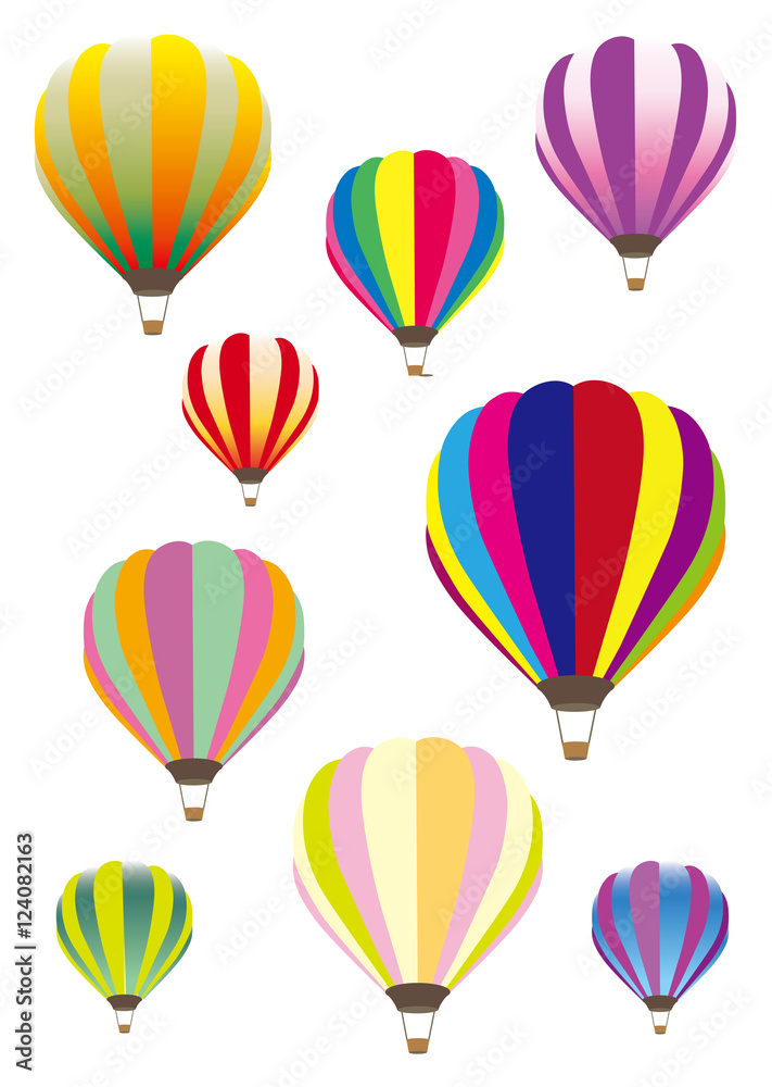 Naklejka premium 気球セット