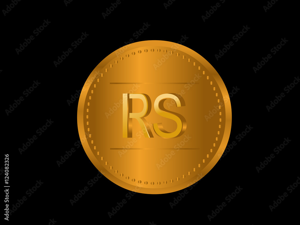 Fototapeta premium RS Initial Logo for your startup venture