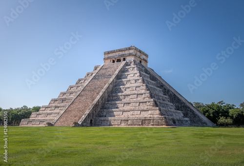 Mayan Temple pyramid  of Kukulkan - Chichen Itza, Yucatan, Mexico photo