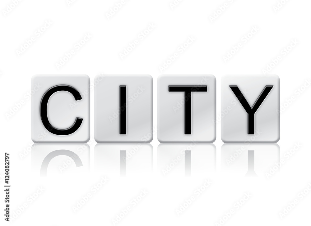 City Isolated Tiled Letters Concept and Theme City Isolated Tiled Letters Concept and Theme