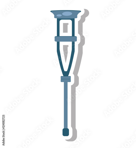 crutch medical isolated icon vector illustration design