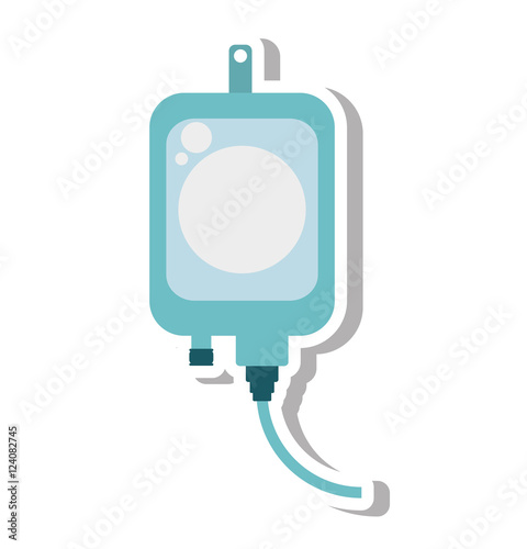 iv bag medical isolated icon vector illustration design