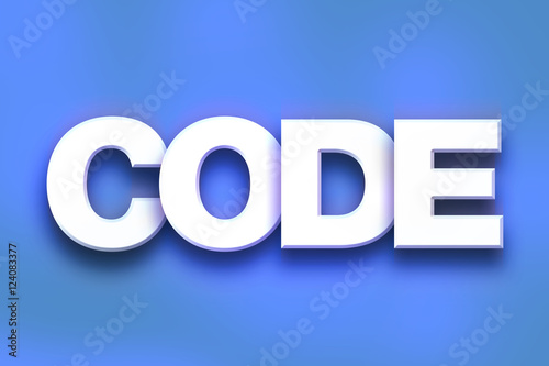 Code Concept Colorful Word Art