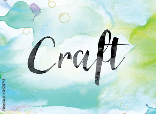 Photography Craft Colorful Watercolor and Ink Word Art
