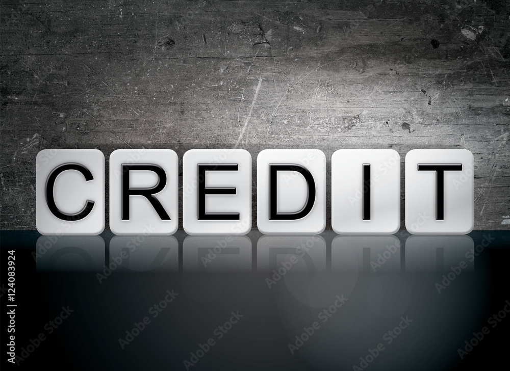 Credit Tiled Letters Concept and Theme