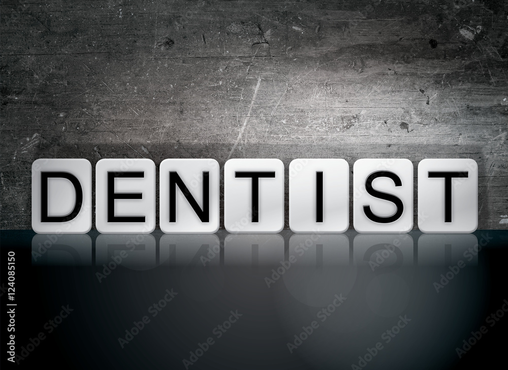 Dentist Tiled Letters Concept and Theme