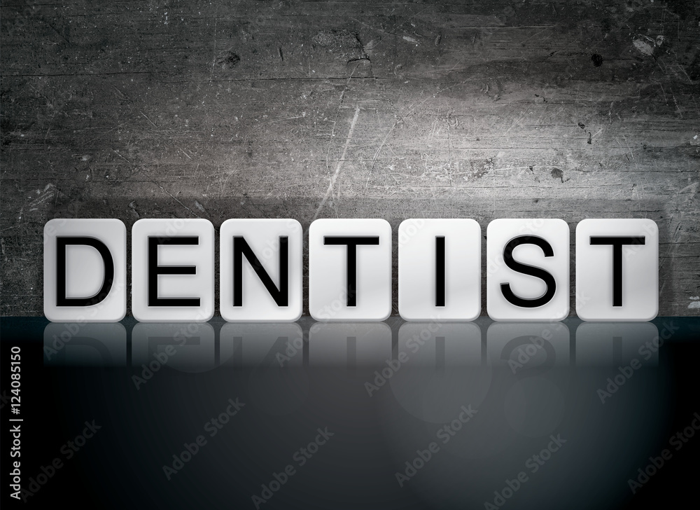 Dentist Tiled Letters Concept and Theme Dentist Tiled Letters Concept and Theme