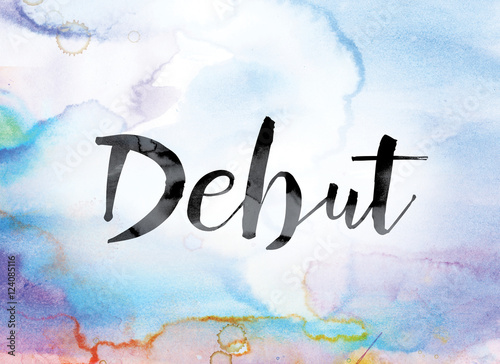 Debut Colorful Watercolor and Ink Word Art