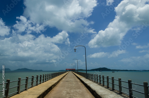 The harbour in the paradise with a beautifull sky