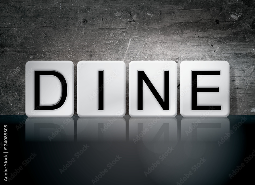 Dine Tiled Letters Concept and Theme