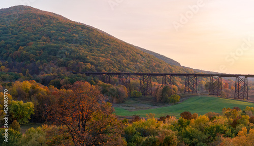 Train Bridge in Autumn