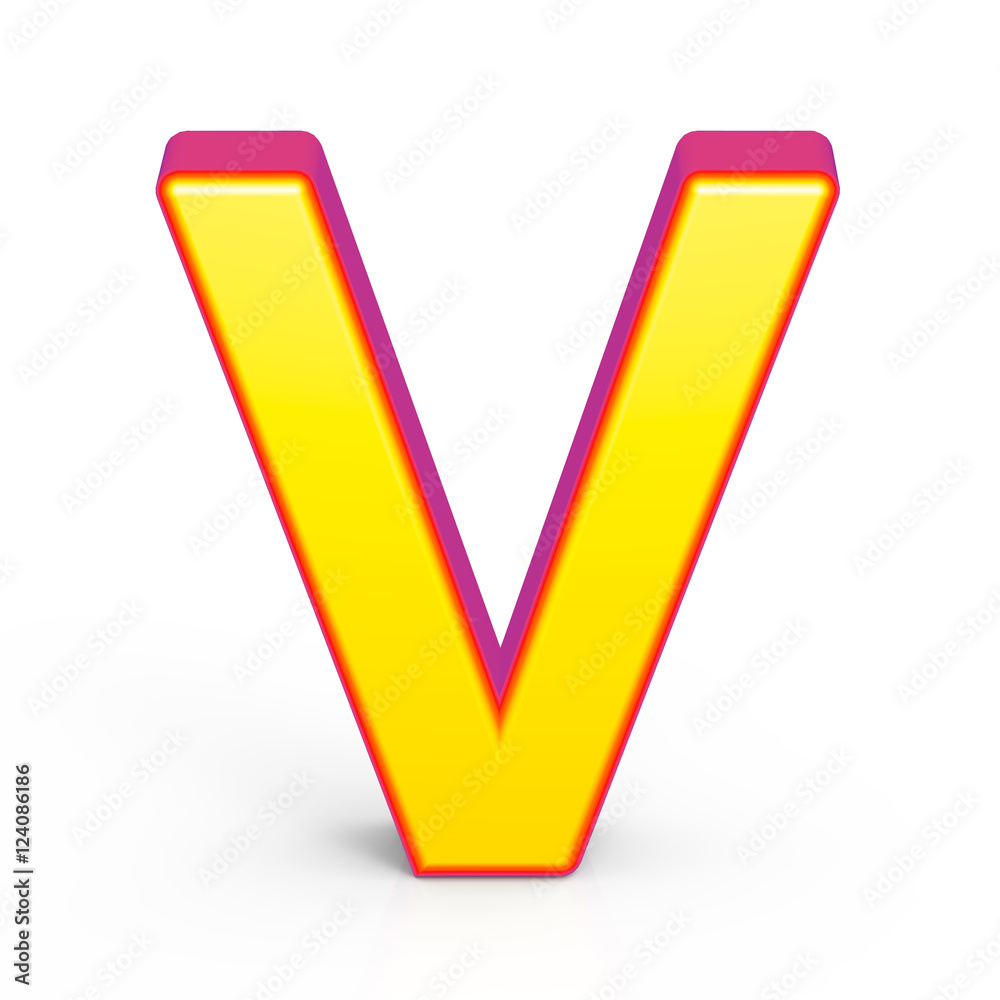 3d golden letter V 3d golden letter V