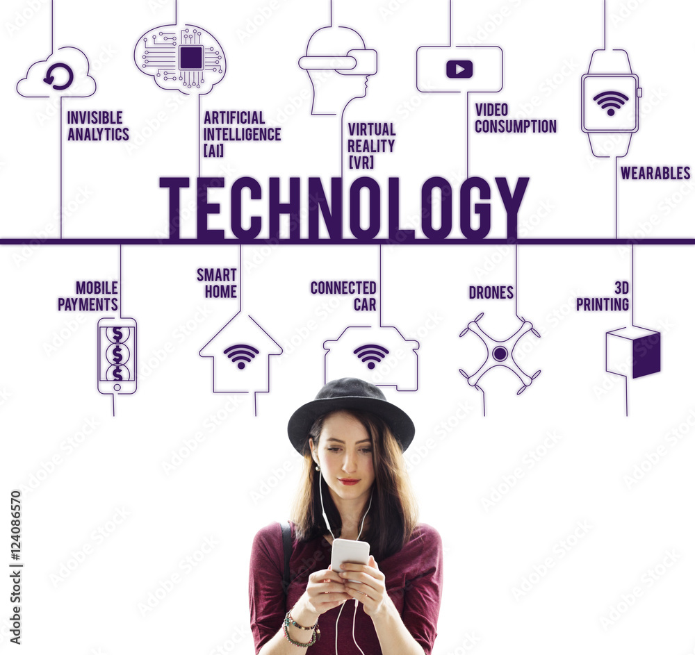Obraz premium Technology Futuristic Innovation Invention Connection Concept