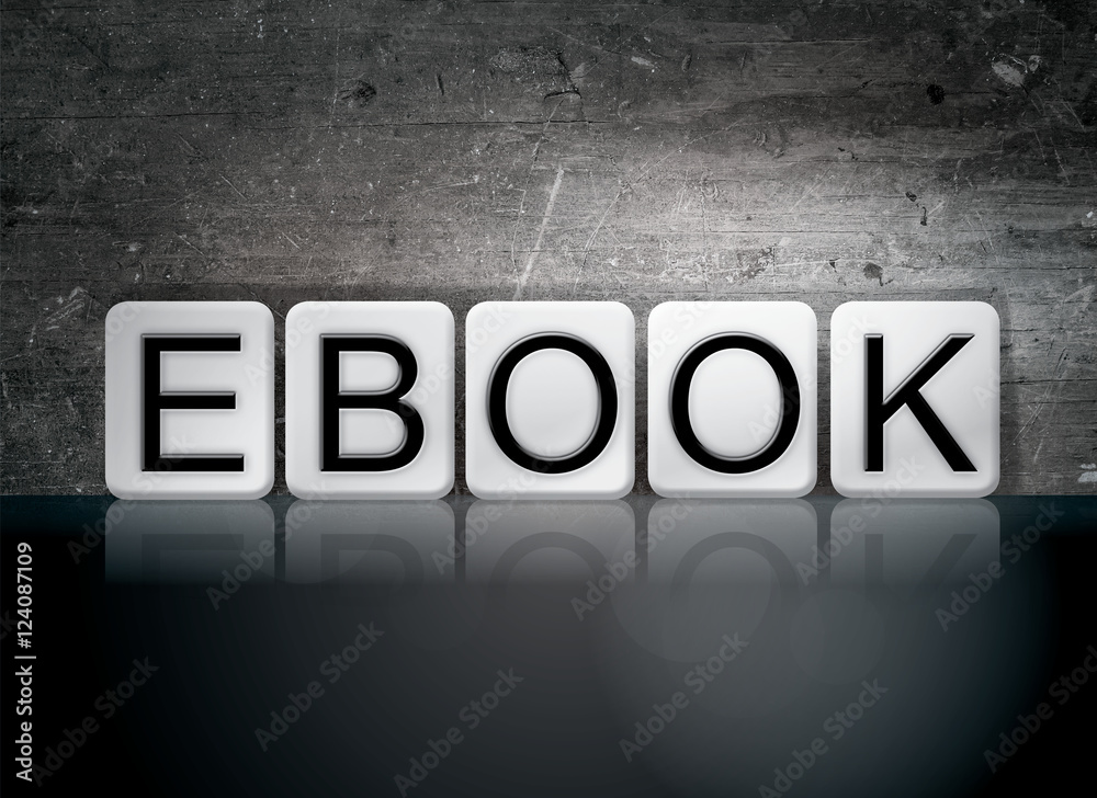 Obraz premium Ebook Tiled Letters Concept and Theme