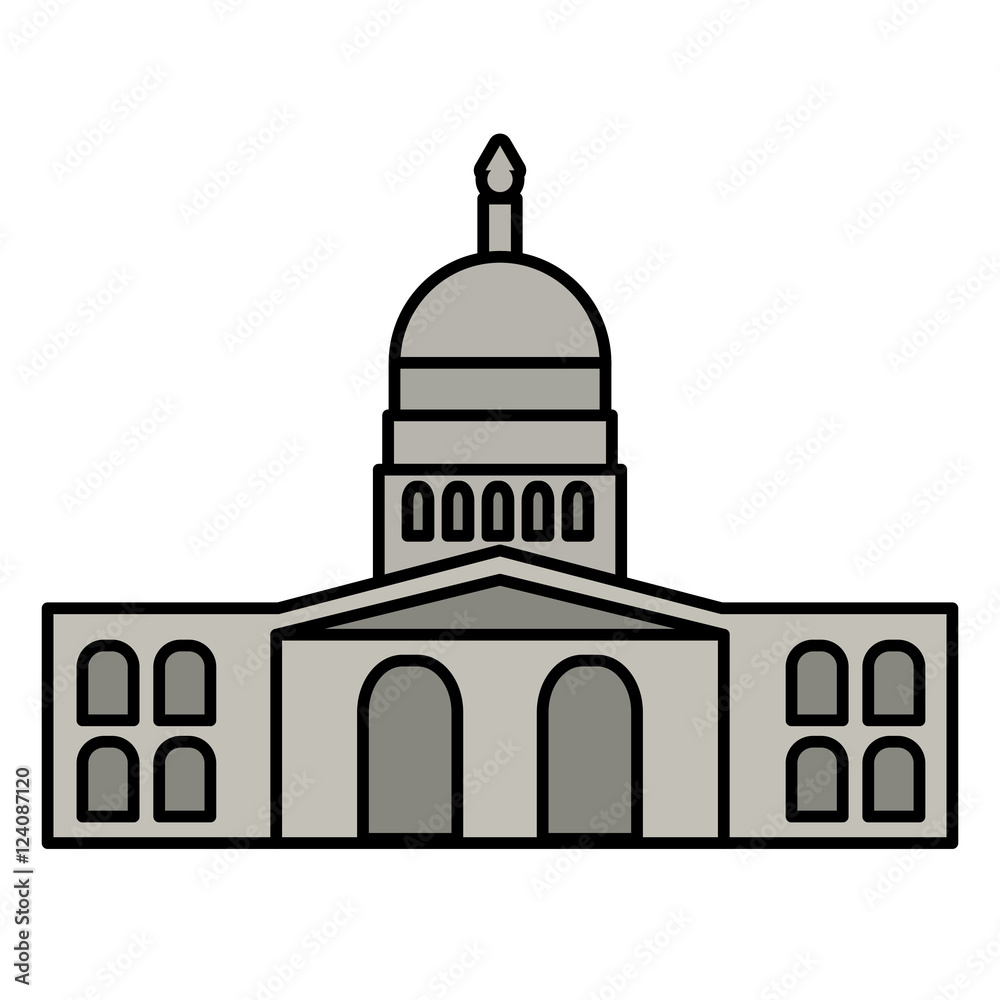 government building of america vector illustration design