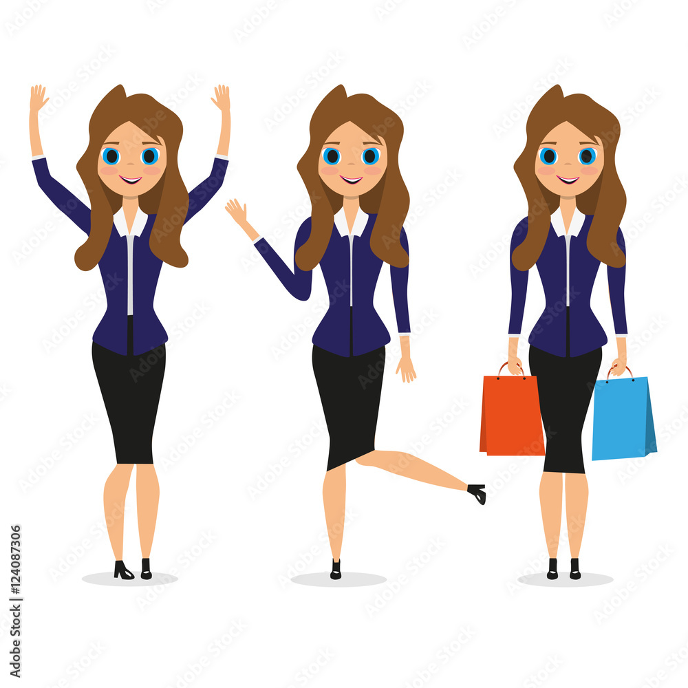 set of cute girls. Purchases. Joy. Business suit. Fashion. For your design. set of cute girls. Purchases. Joy. Business suit. Fashion. For your design.