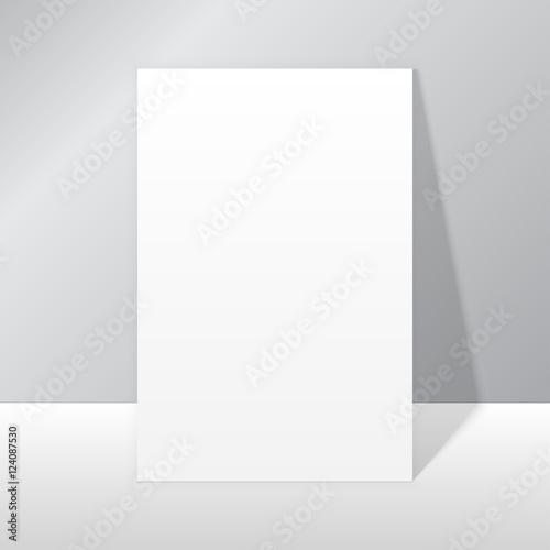 Paper Rectangle Banner Vector. Mock Up. A4.