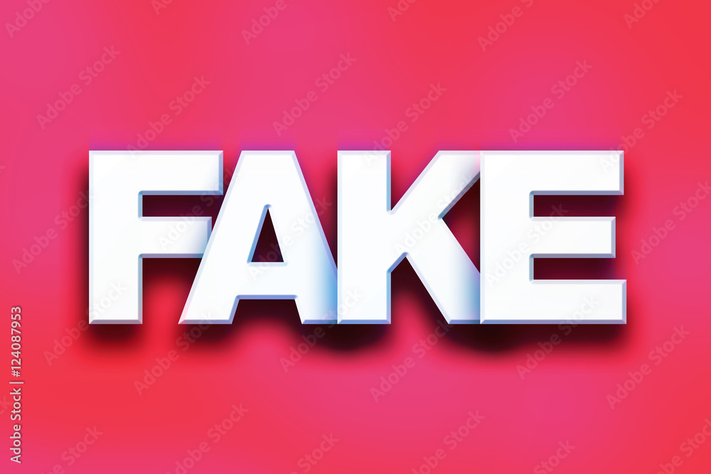 Obraz premium Fake Concept Colorful Word Art
