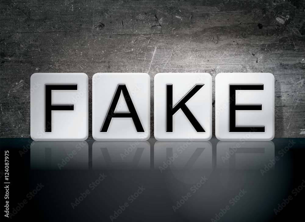 Obraz premium Fake Tiled Letters Concept and Theme