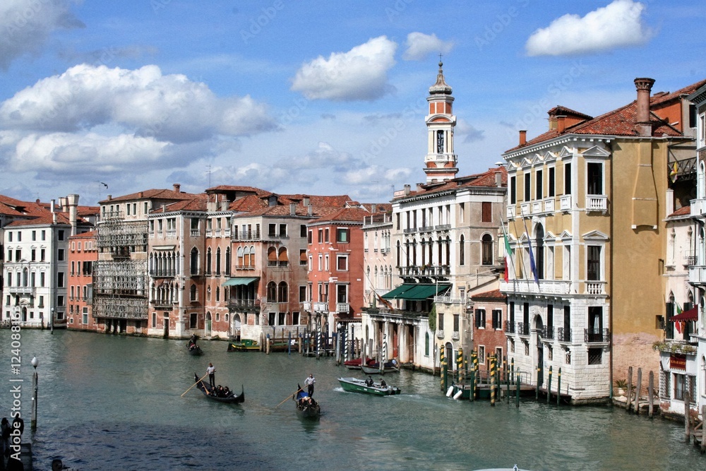 Canal Grande viewed from Rialto bridge, Venice, Italy 