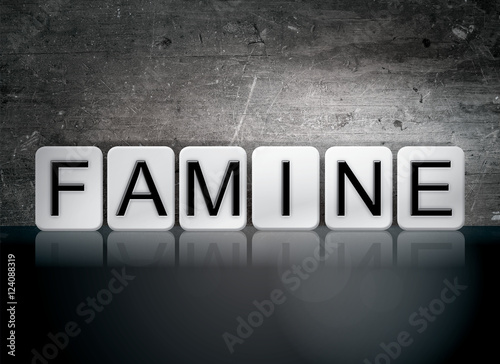Famine Tiled Letters Concept and Theme