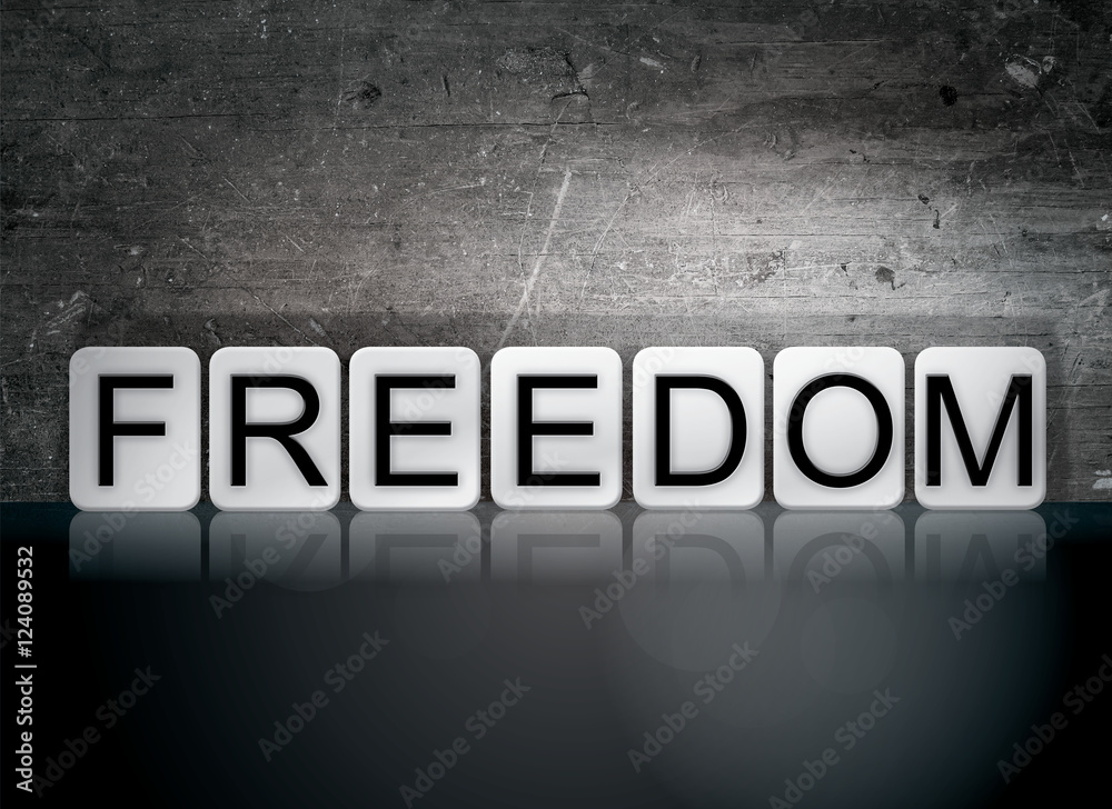 Freedom Tiled Letters Concept and Theme