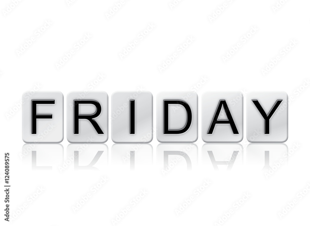 Fototapeta premium Friday Isolated Tiled Letters Concept and Theme
