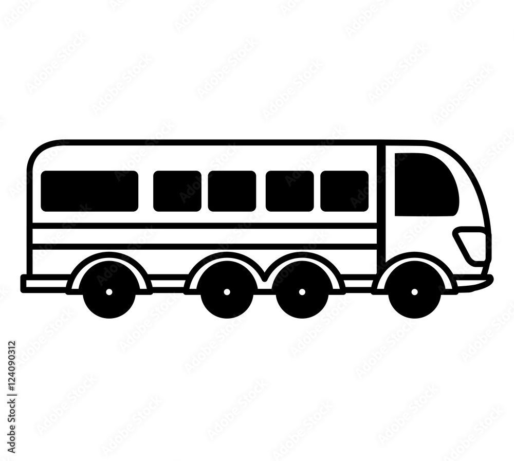 bus public transport isolated icon vector illustration design