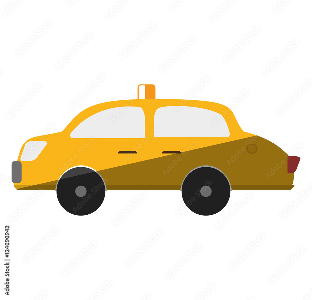 taxi vehicle service public isolated icon vector illustration design