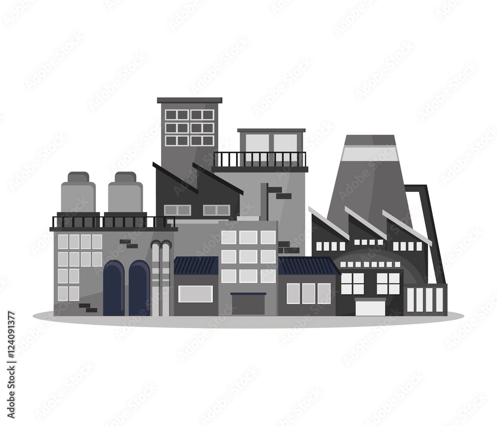 Plant building icon. Factory industry and industrial  theme. Colorful design. Vector illustration
