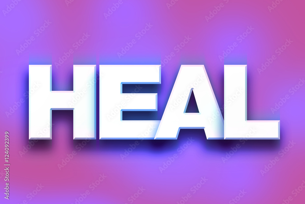 Heal Concept Colorful Word Art