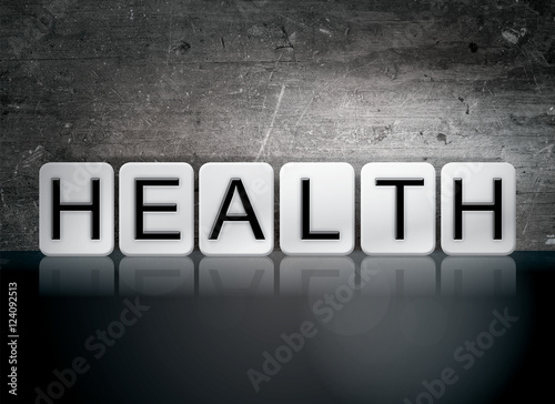 Health Tiled Letters Concept and Theme