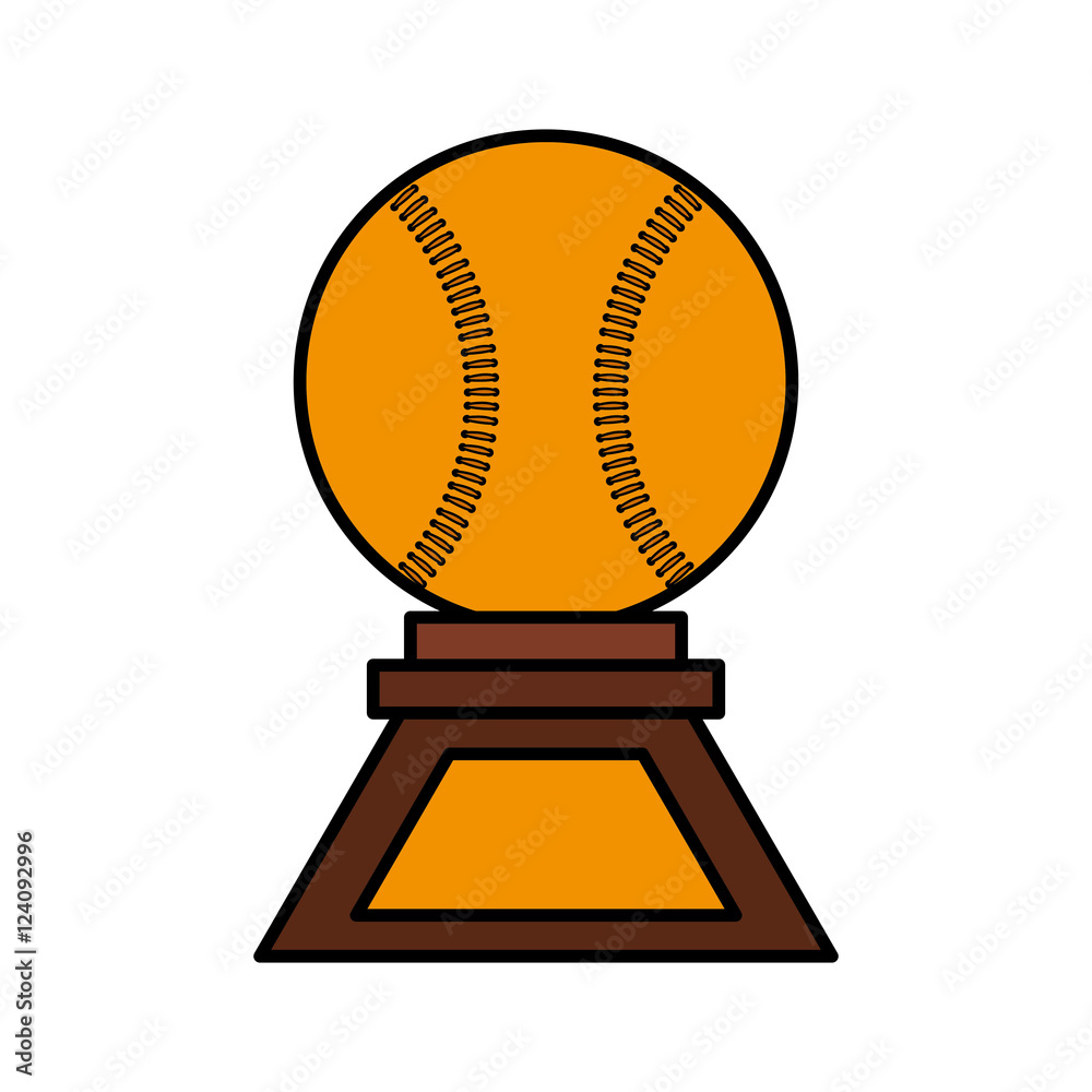 baseball trophy championship isolated icon vector illustration design baseball trophy championship isolated icon vector illustration design