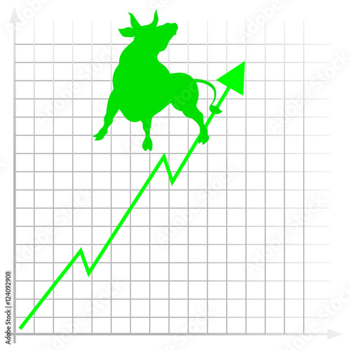 Stock market. bull market.