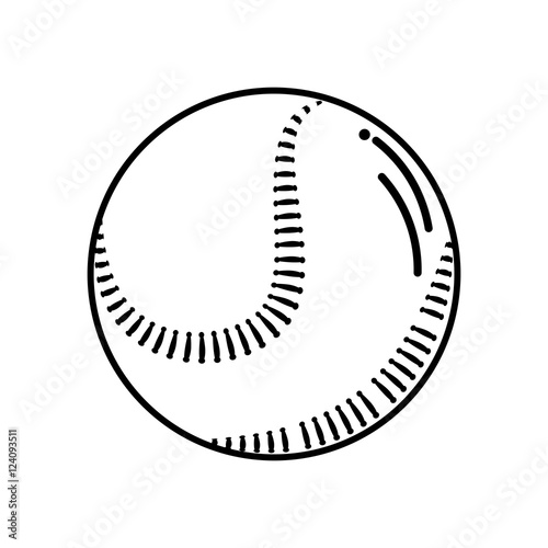 Fototapeta Naklejka Na Ścianę i Meble -  baseball ball equipment isolated icon vector illustration design