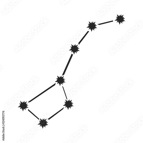 Ursa Major icon in  black style isolated on white background. Space symbol stock vector illustration.