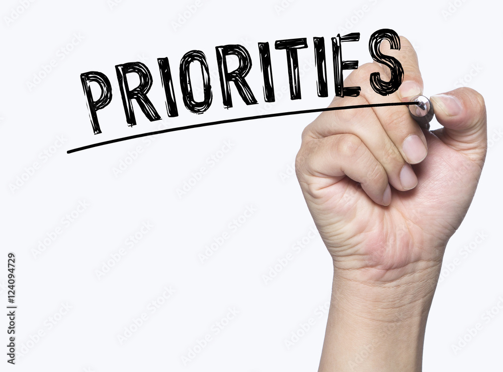 priorities written by hand priorities written by hand