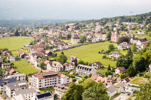 Vaduz, Liechtenstein aerial view