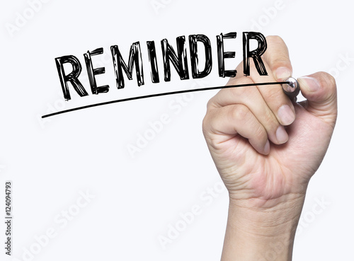 reminder written by hand