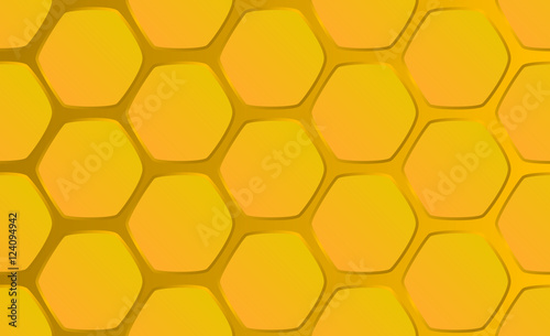 Horizontal image of sweet honeycomb for wallpaper or banner template.