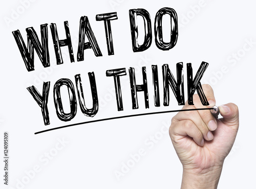 what do you think  written by hand