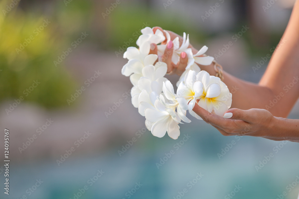 Fototapeta premium Welcoming Lei on the hawaiian island.